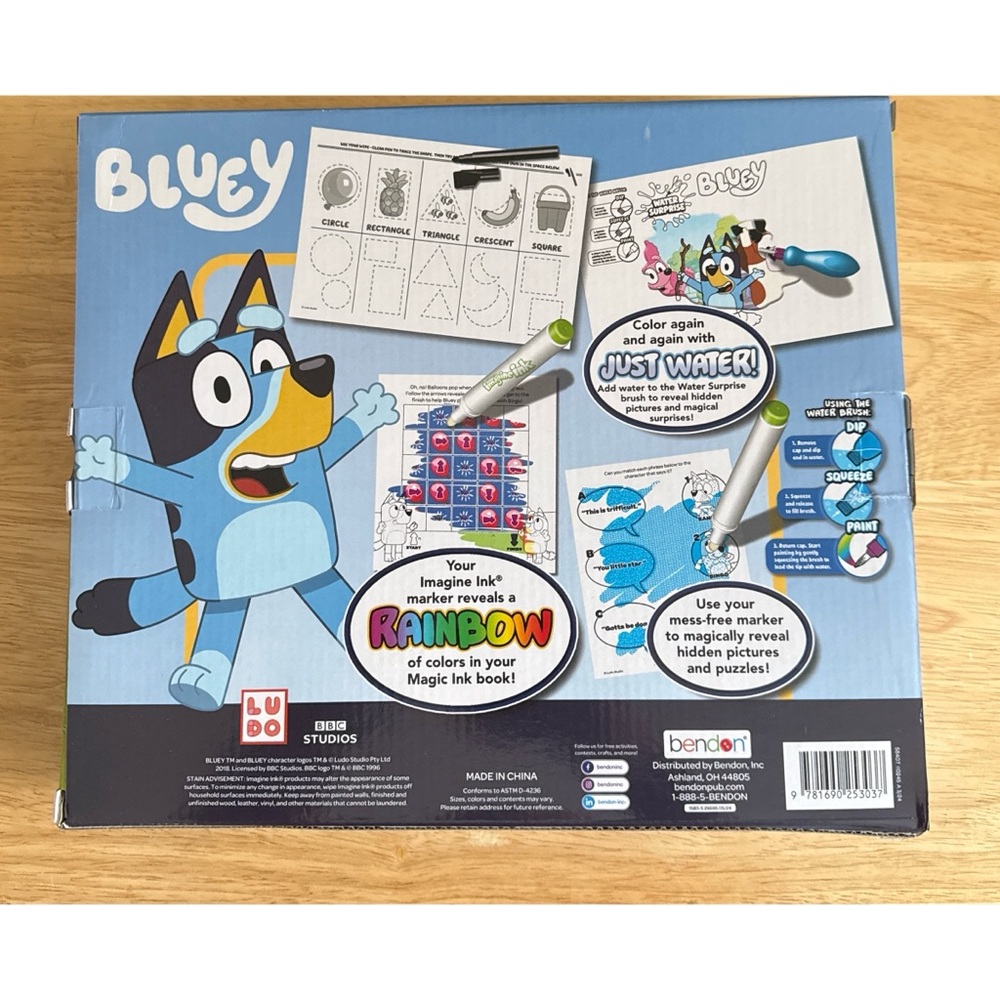 Bluey Imagine Ink 4-in-1 Activity Box Set By Bendon Mess Free Magic Ink NEW - Picture 3 of 8